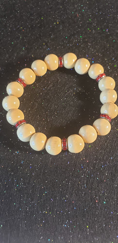 Red Accent Wooden Beads